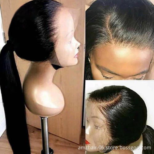 Raw Indian Virgin Human Hair Hd Swiss Lace Front Wig Cheap Transparent Full 360 Lace Frontal Wig Natural Human Hair Wig Vendor